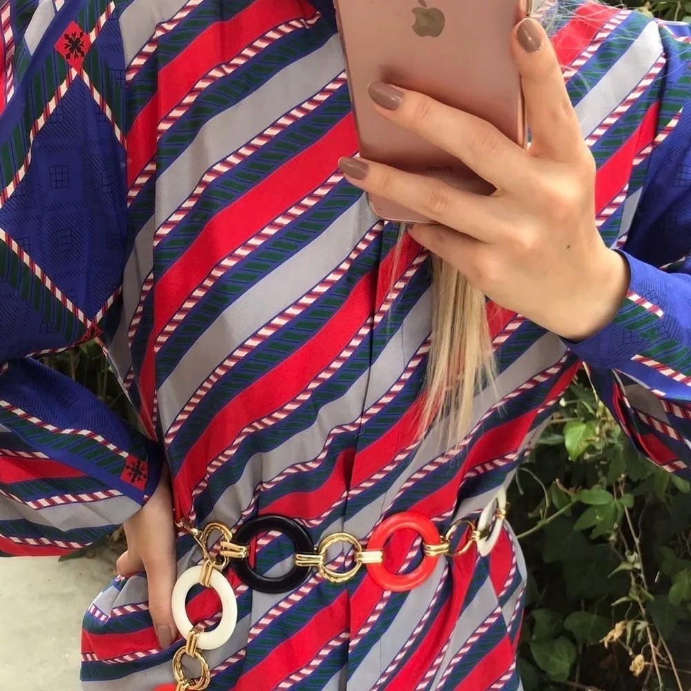 Colorful Striped Blouse - Picture 2 of 2